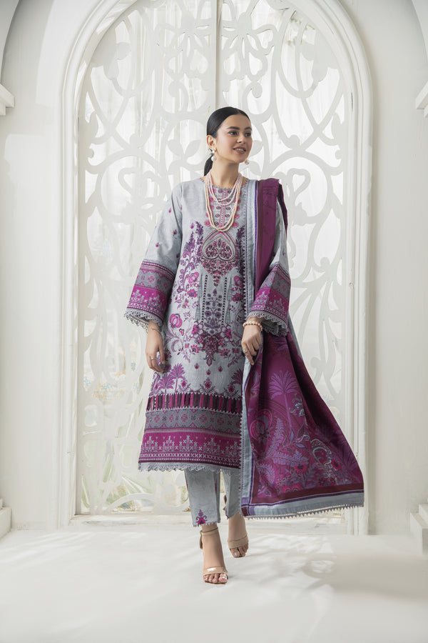 Amal Nirvana Embroidered Khaddar 3 Piece Suit ALL137