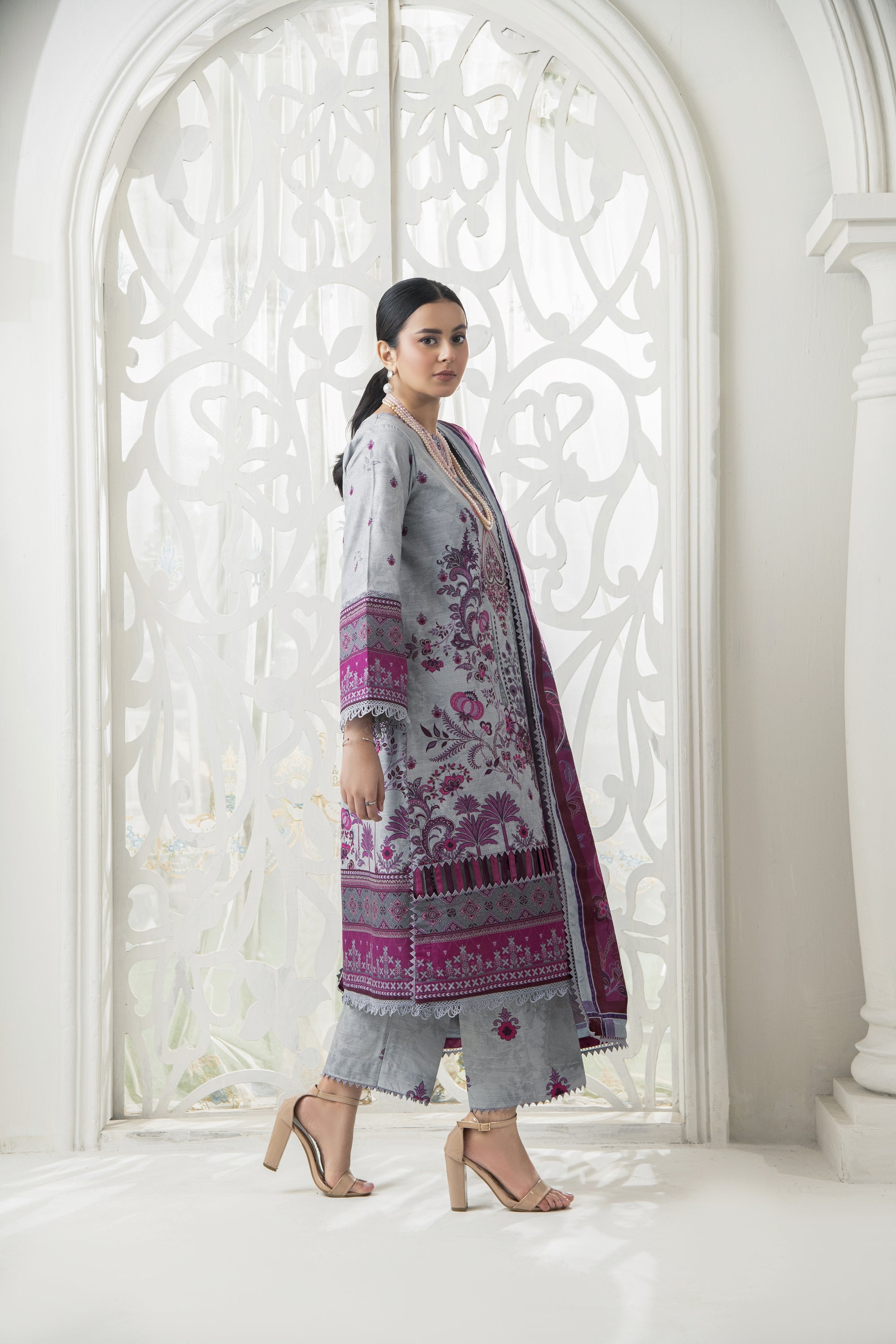 Amal Nirvana Embroidered Khaddar 3 Piece Suit ALL137