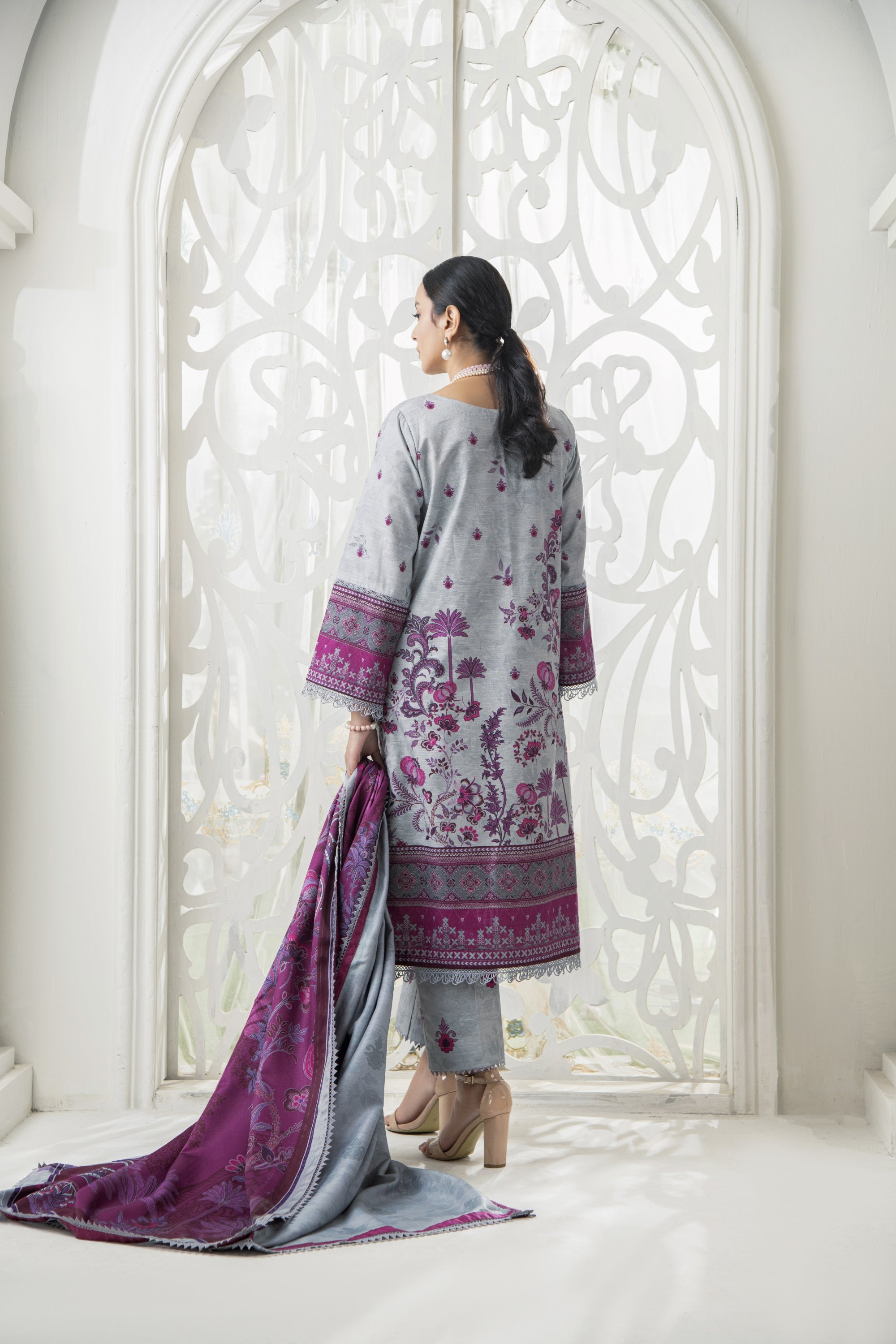 Amal Nirvana Embroidered Khaddar 3 Piece Suit ALL137