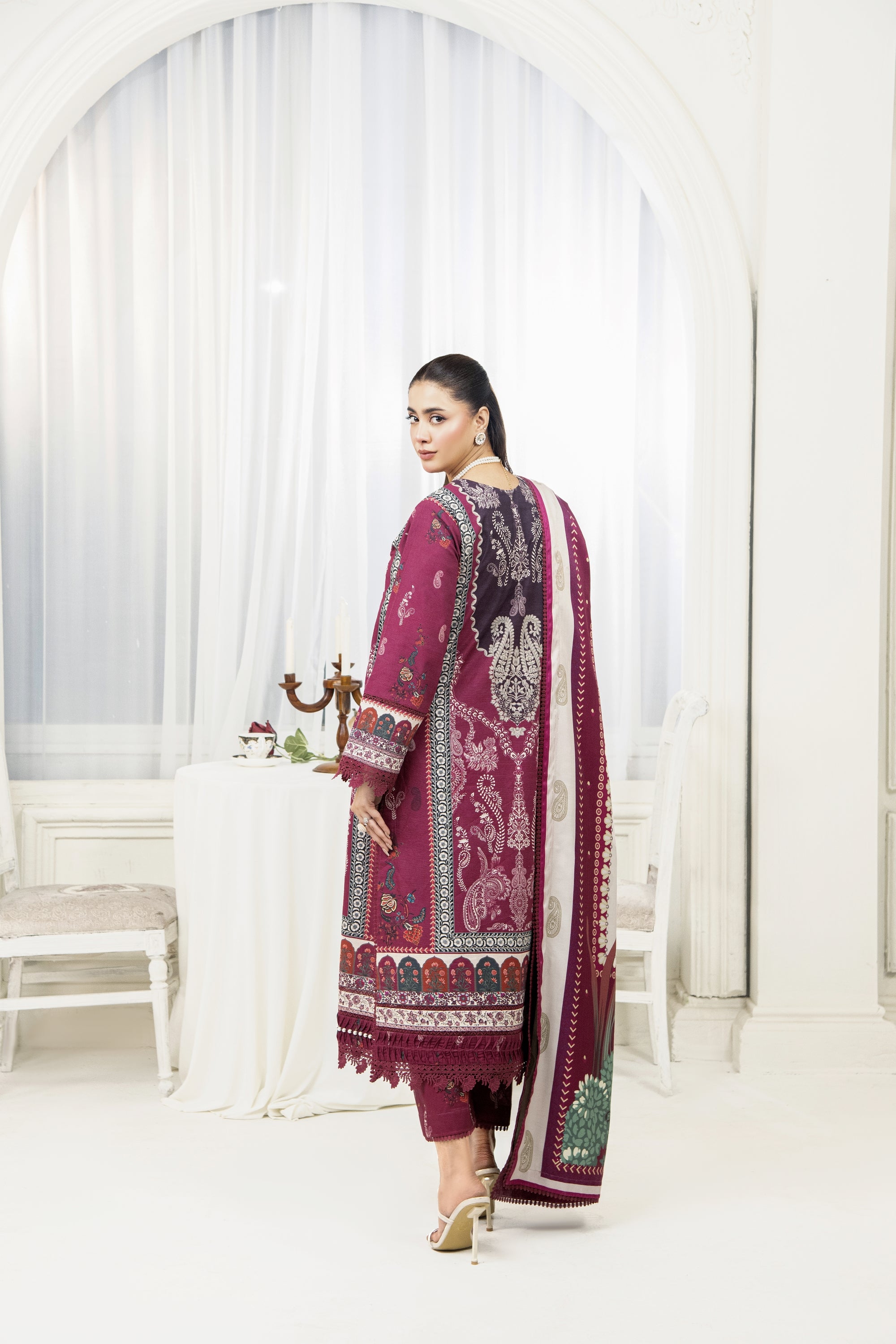 Amal Whisper Embroidered Khaddar 3 Piece Suit ALL140