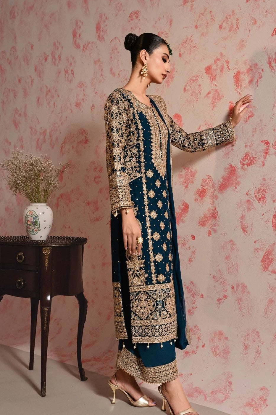 Haseens Zarlashta Wedding Wear Chiffon Suit HAS13