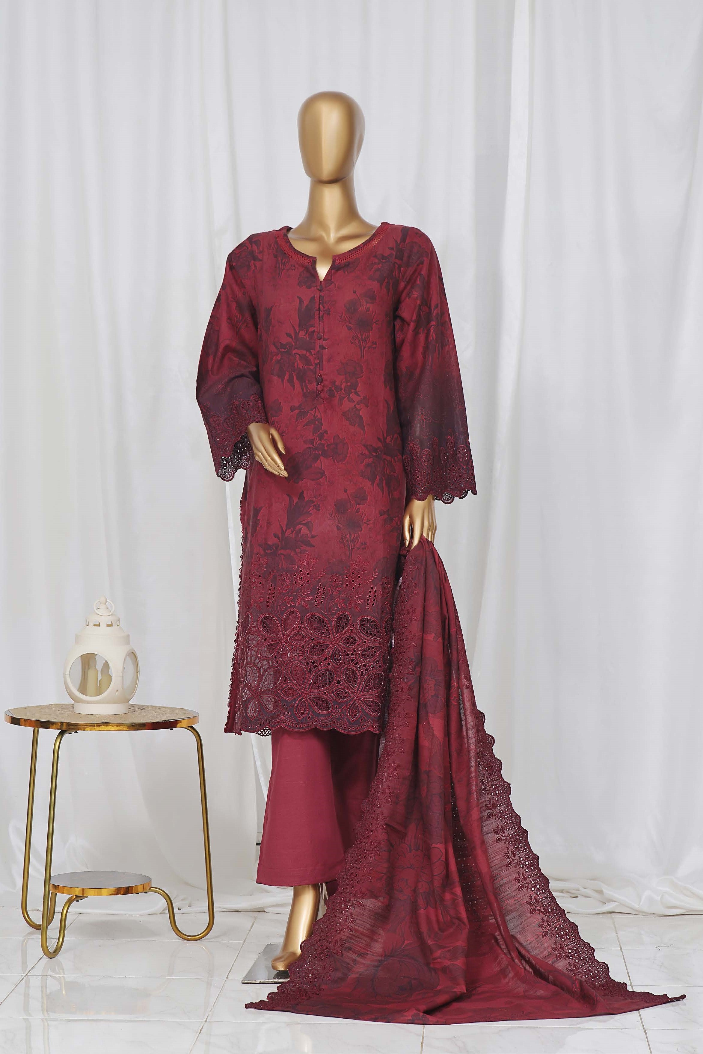 Sada Bahar Chikankari Embroidered 3 Piece Suit SBA140