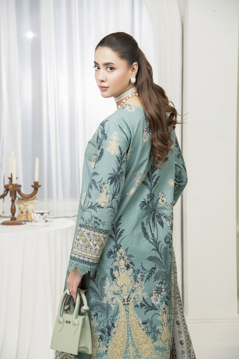 Amal Haven Embroidered Khaddar 3 Piece Suit ALL134 - Designer dhaage