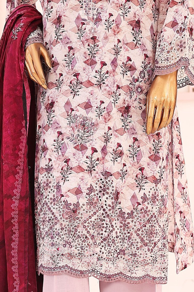 Bin Saeed Chikankari Lawn 3 Piece Suit BIN166 - Designer dhaage