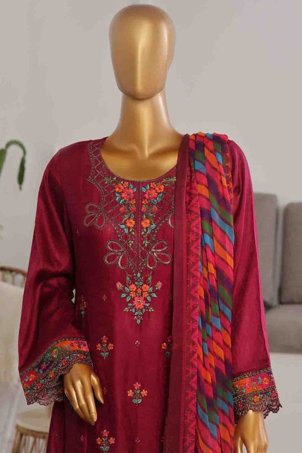 Bin Saeed Embroidered Jacquard Frock BIN187 - Designer dhaage