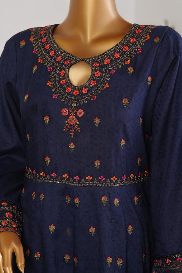 Bin Saeed Embroidered Jacquard Frock BIN188 - Designer dhaage