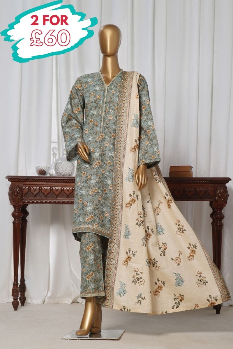 Bin Saeed Khaddar 3 Piece Suit BIN181 - Designer dhaage