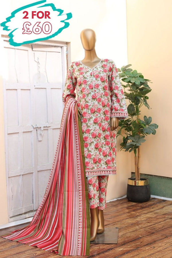 Bin Saeed Khaddar 3 Piece Suit BIN182 - Designer dhaage