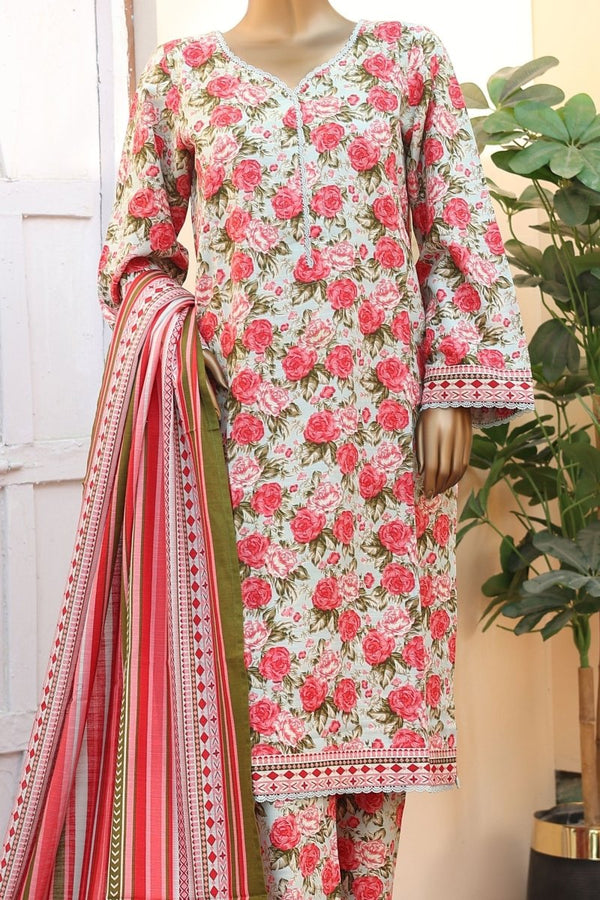 Bin Saeed Khaddar 3 Piece Suit BIN182 - Designer dhaage