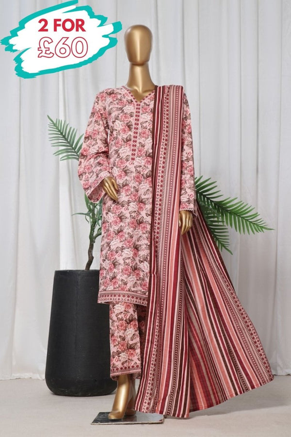 Bin Saeed Khaddar 3 Piece Suit BIN185 - Designer dhaage