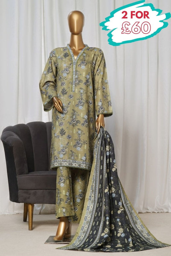 Bin Saeed Khaddar 3 Piece Suit BIN186 - Designer dhaage