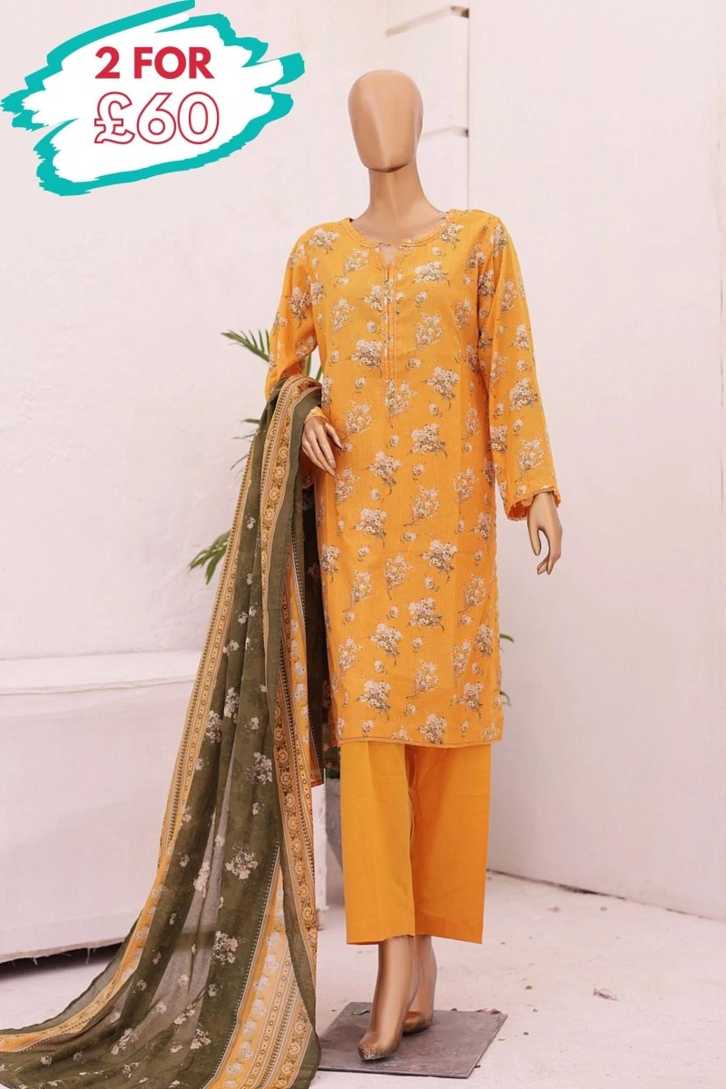 Bin Saeed Lawn 3 Piece Suit BIN175 - Designer dhaage