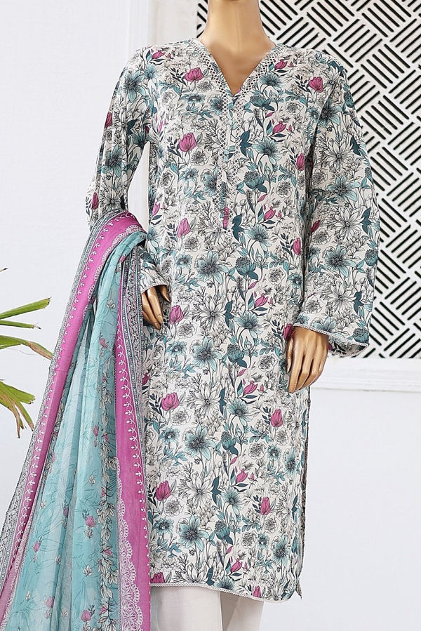 Bin Saeed Lawn 3 Piece Suit BIN176 - Designer dhaage