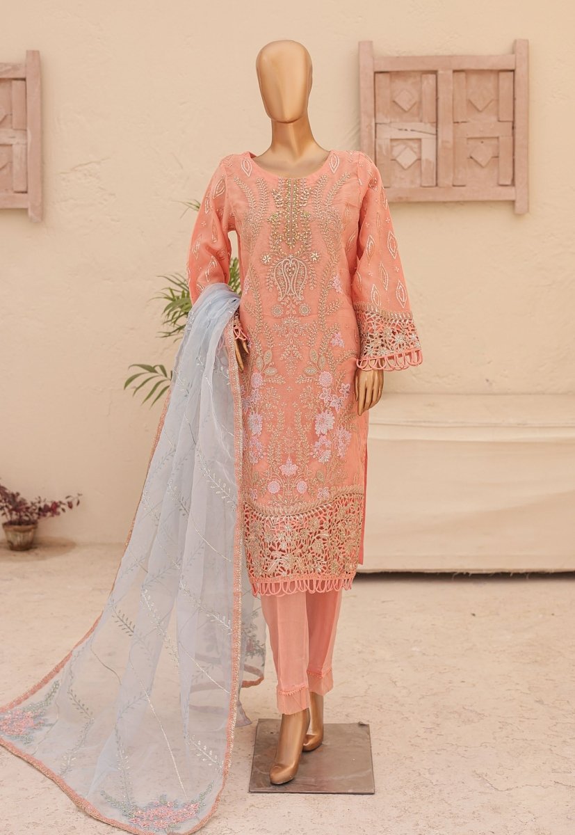 Bin Saeed Organza Party Wear Pakistani Suit BIN154-Designer dhaage