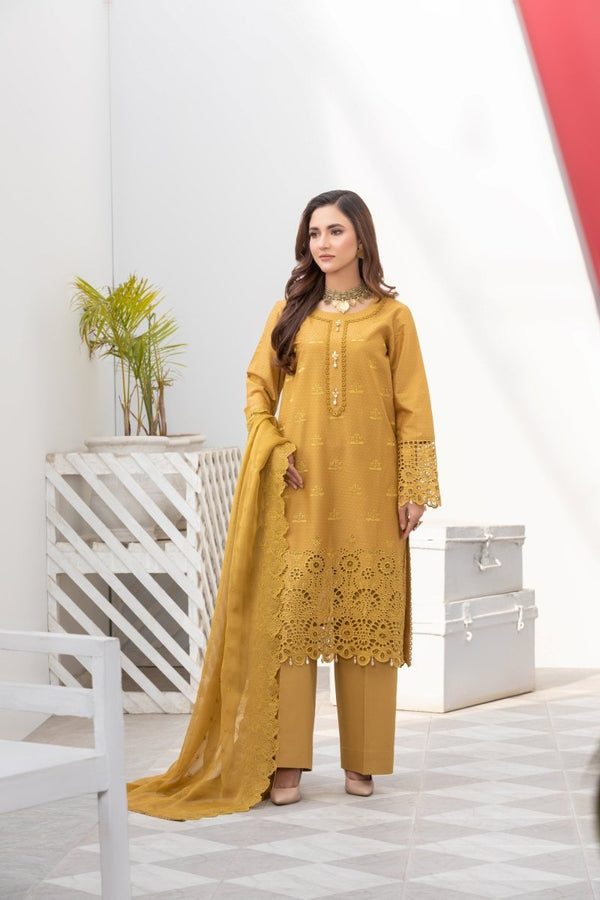 Differ Chikankari Lawn 3 Piece Suit DIF12 - Designer dhaage