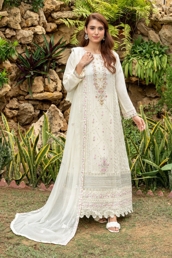 Embellished Chiffon Wedding Wear A - line Maxi Dress SEL04 - Designer dhaage