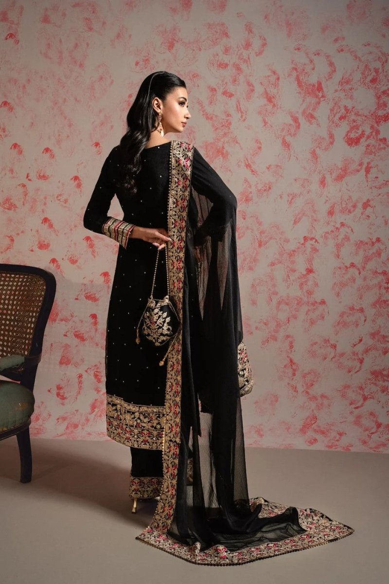 Haseens Faryal Wedding Wear Chiffon Suit HAS14 - Designer dhaage