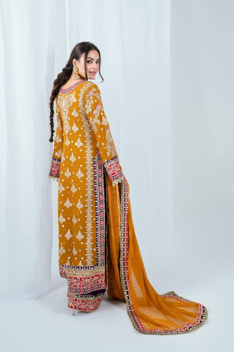 Haseens Meena Pakistani Wedding Wear Chiffon Suit HAS09-Designer dhaage