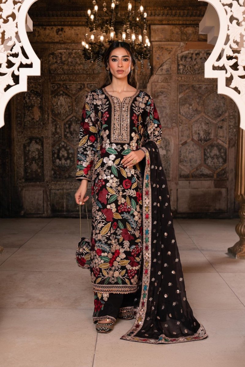 Haseens Mehnaaz Pakistani Wedding Wear Chiffon Suit HAS10-Designer dhaage