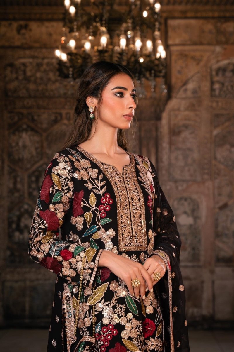 Haseens Mehnaaz Pakistani Wedding Wear Chiffon Suit HAS10-Designer dhaage