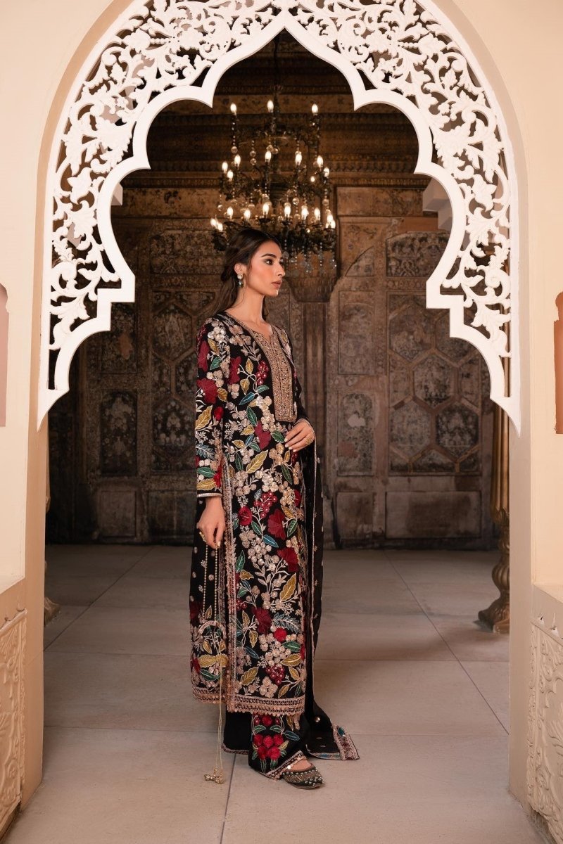 Haseens Mehnaaz Pakistani Wedding Wear Chiffon Suit HAS10-Designer dhaage