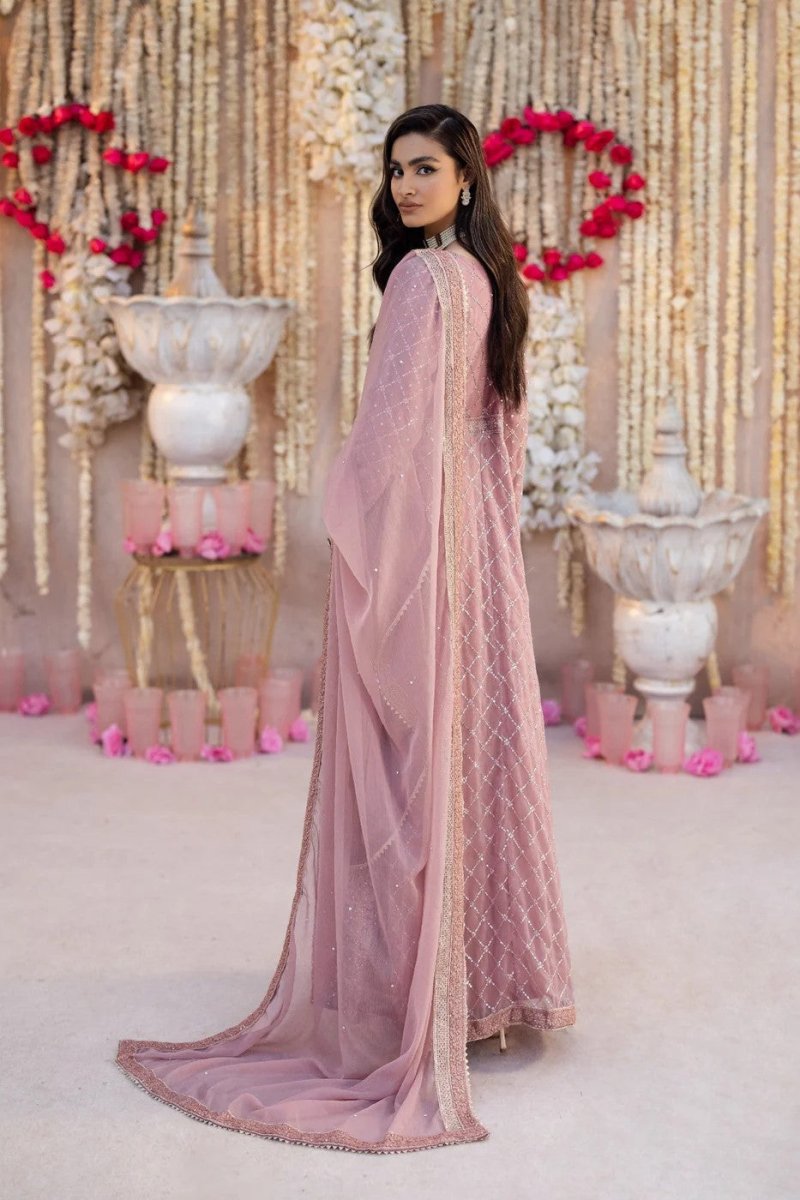 Haseens Saaz Chiffon Wedding Wear Maxi Dress HAS19 - Designer dhaage