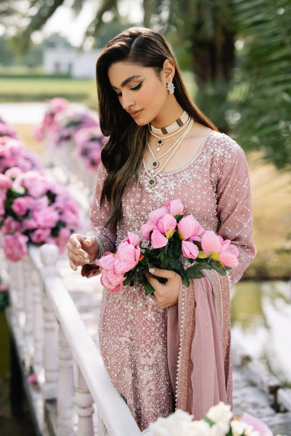 Haseens Saaz Chiffon Wedding Wear Maxi Dress HAS19 - Designer dhaage