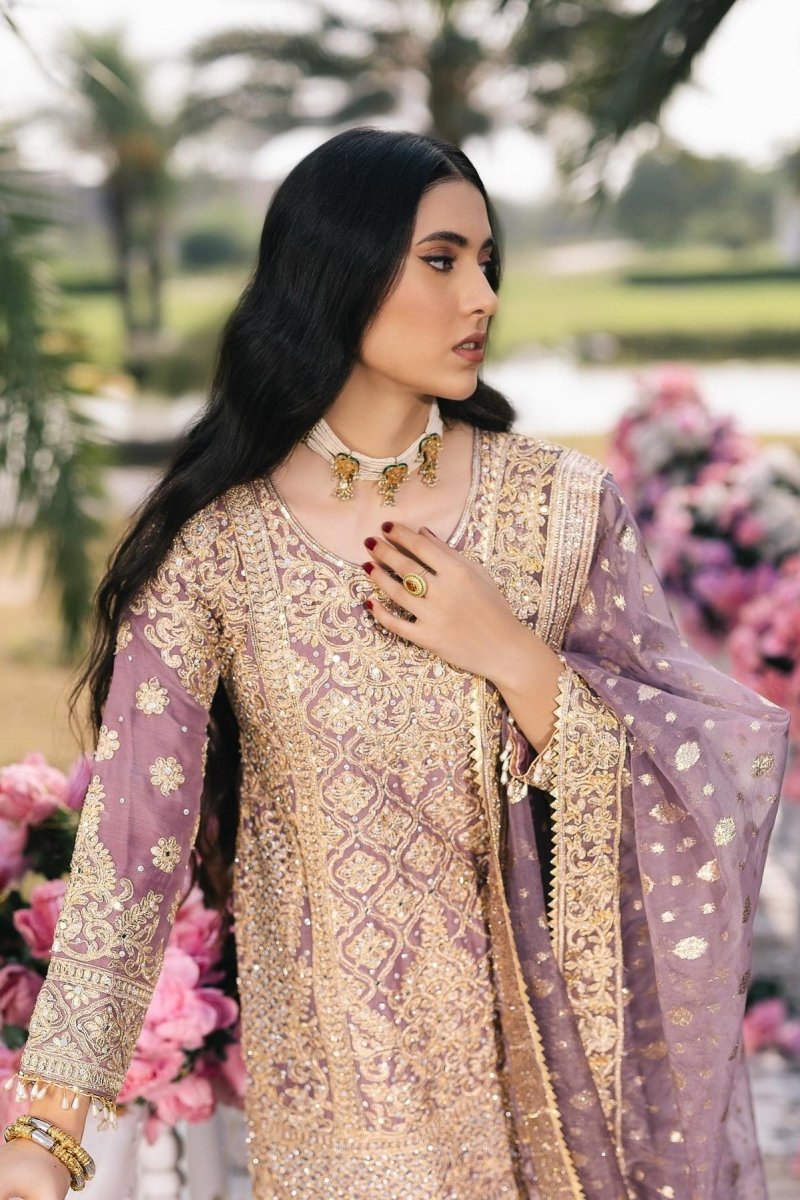 Haseens Sunainah Chiffon Wedding Wear Gharara HAS20 - Designer dhaage