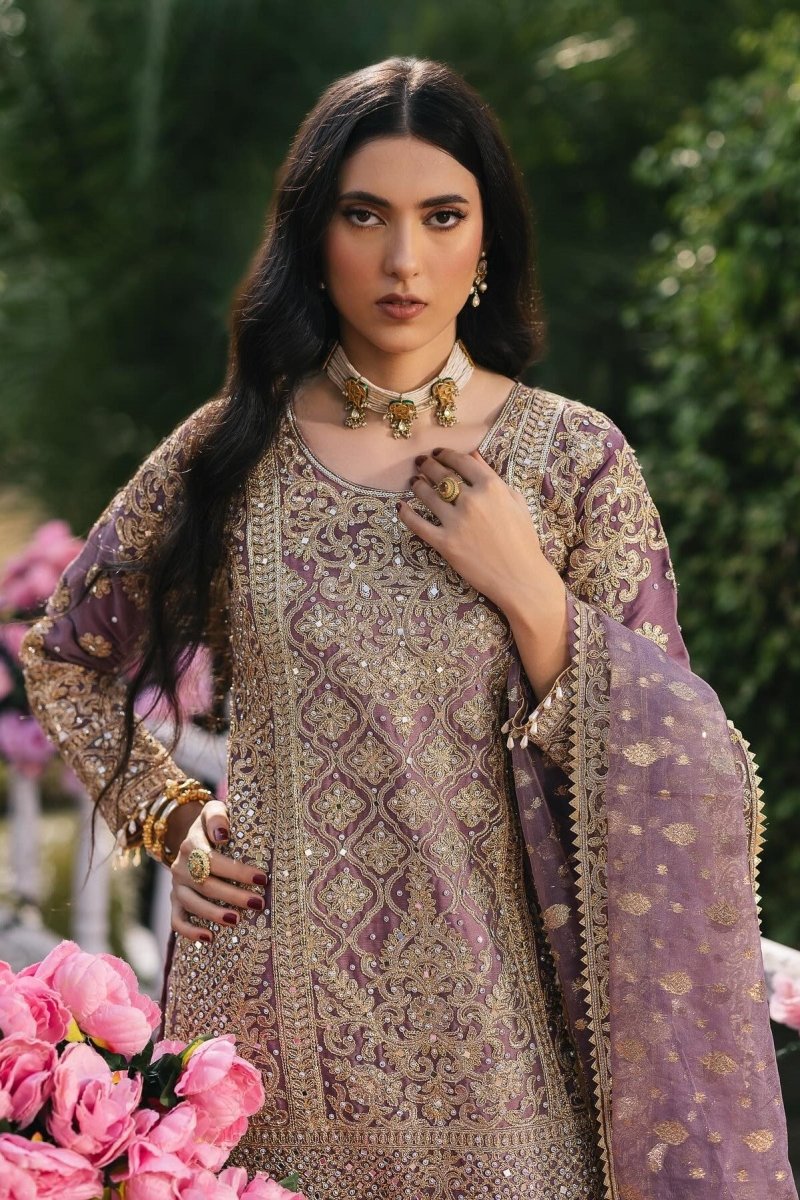 Haseens Sunainah Chiffon Wedding Wear Gharara HAS20 - Designer dhaage