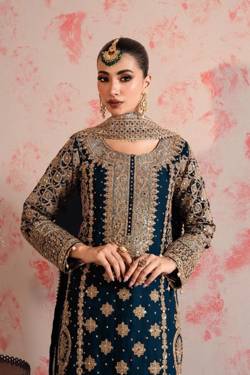 Haseens Zarlashta Wedding Wear Chiffon Suit HAS13 - Designer dhaage