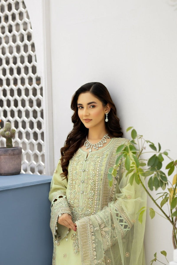 Imrozia Embellished Organza Pakistani Party Wear Suit Dastoor IMR195-Designer dhaage