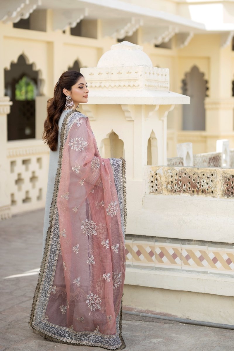 Imrozia Embellished Organza Pakistani Party Wear Suit Gulbahar IMR205 - Designer dhaage