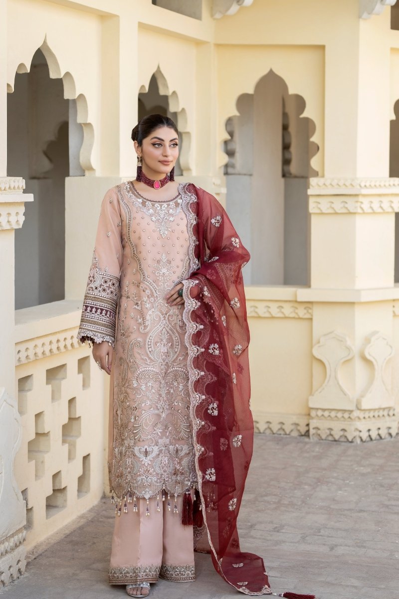 Imrozia Embellished Organza Pakistani Party Wear Suit Haseen IMR201 - Designer dhaage