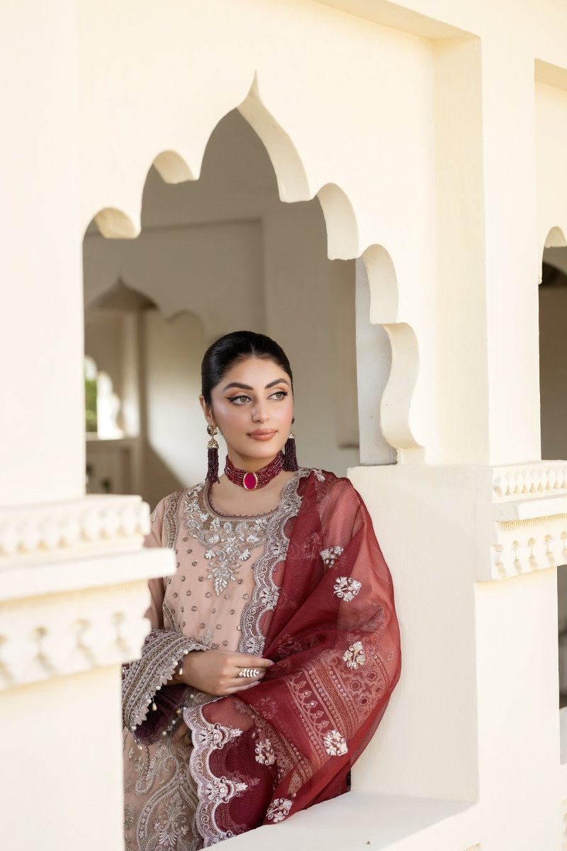 Imrozia Embellished Organza Pakistani Party Wear Suit Haseen IMR201 - Designer dhaage