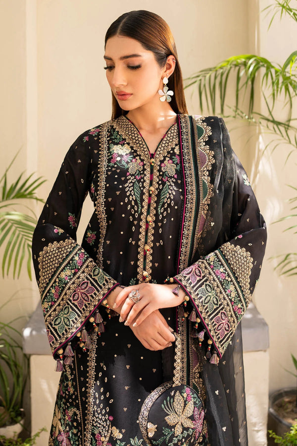 Jazmin Embroidered Lawn 3 Piece Shalwar Kameez Suit JAZ07 - Designer dhaage