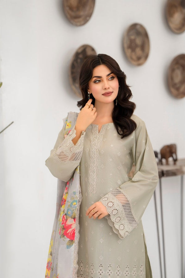 Karma Embroidered Chikankari Cotton Lawn Suit KAR121 - Designer dhaage