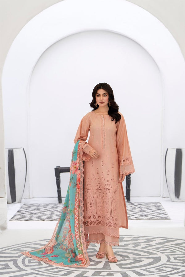 Karma Embroidered Chikankari Cotton Lawn Suit KAR124 - Designer dhaage