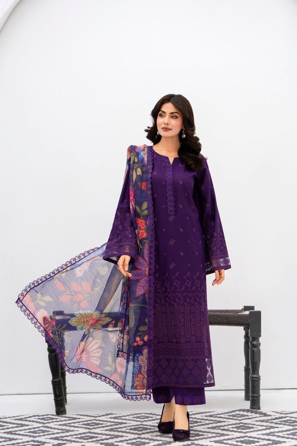 Karma Embroidered Chikankari Cotton Lawn Suit KAR125 - Designer dhaage