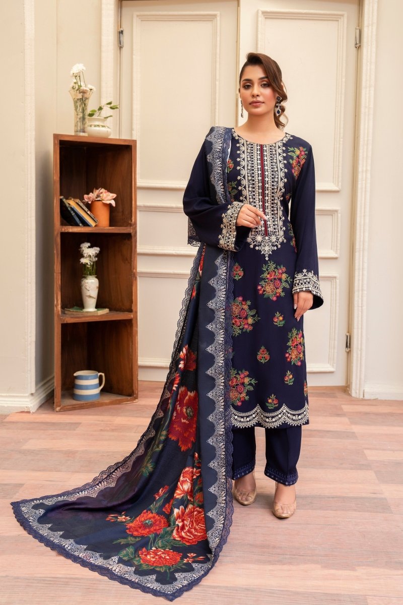 Karma Embroidered Kotrai 3 Piece Suit KAR130 - Designer dhaage