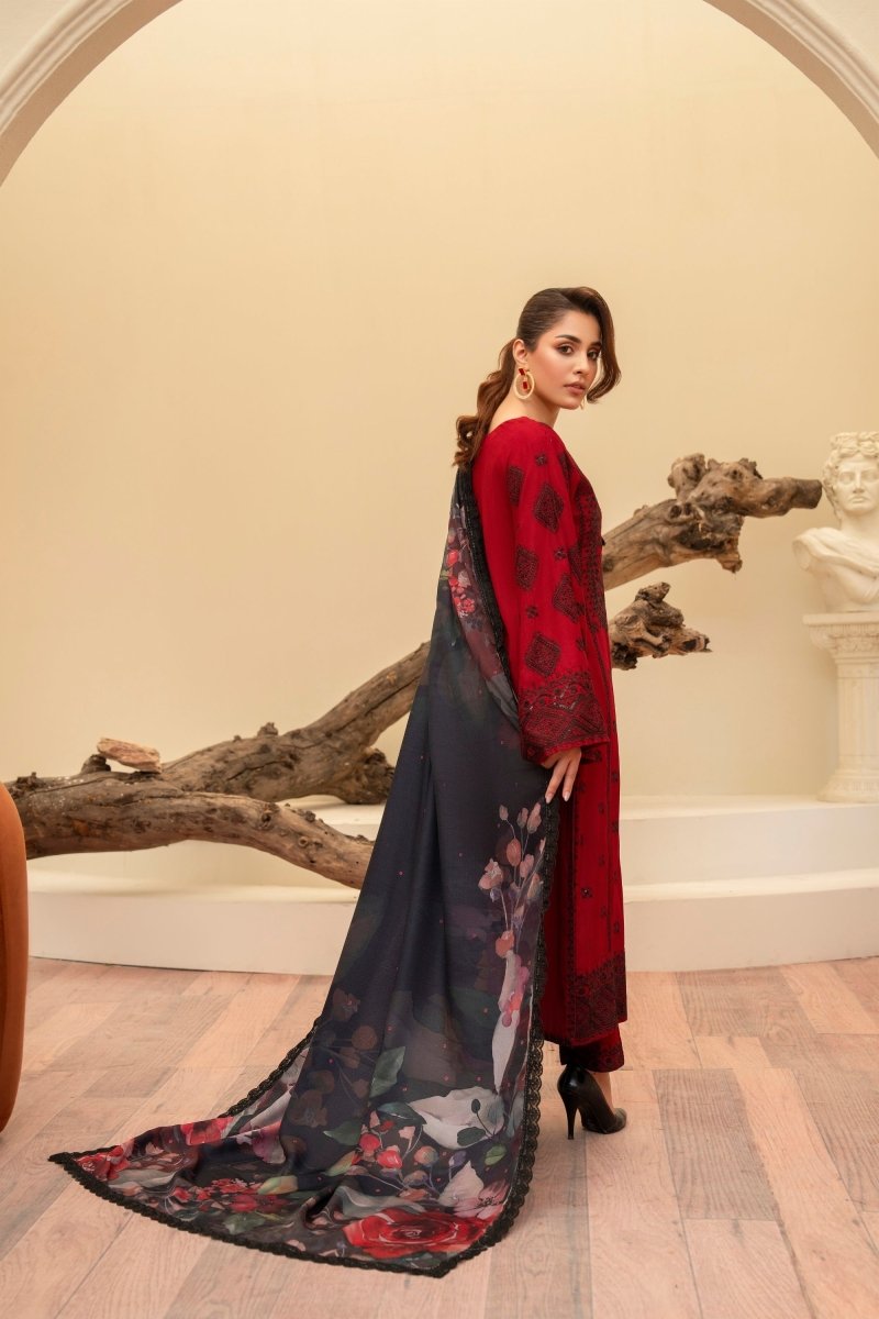 Karma Embroidered Kotrai 3 Piece Suit KAR133 - Designer dhaage