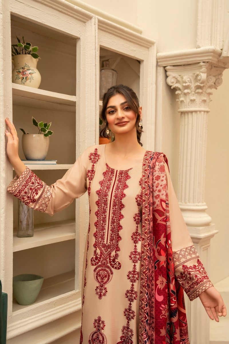 Karma Embroidered Kotrai 3 Piece Suit KAR134 - Designer dhaage