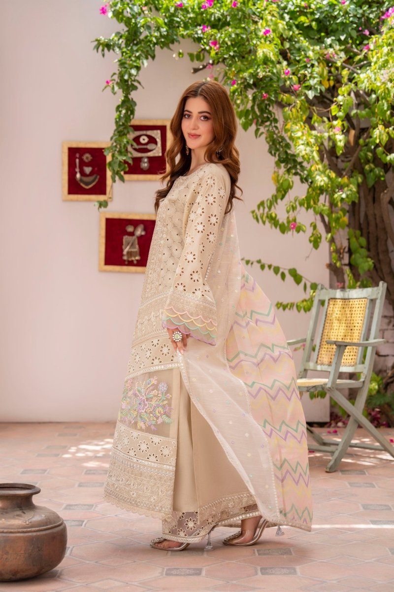 Karma Festive Embroidered Cotton Pakistani Suit KAR101 - Designer dhaage