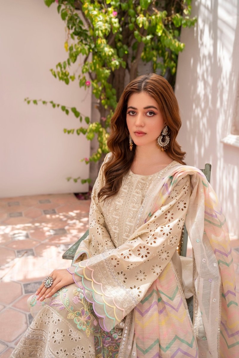 Karma Festive Embroidered Cotton Pakistani Suit KAR101 - Designer dhaage