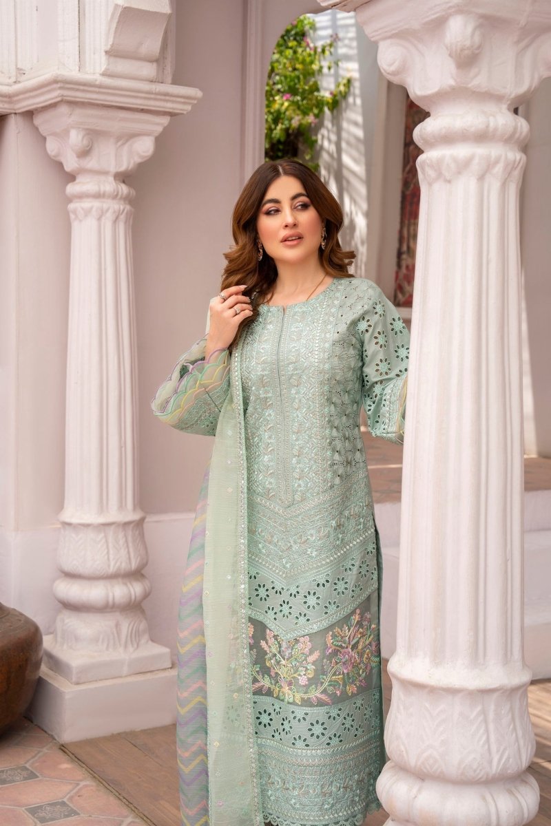 Karma Festive Embroidered Cotton Pakistani Suit KAR102 - Designer dhaage