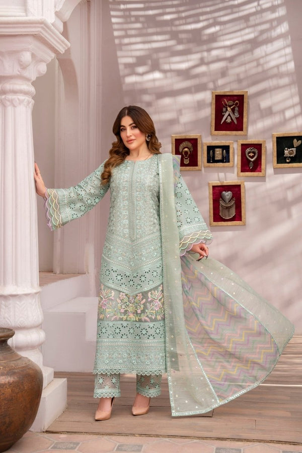 Karma Festive Embroidered Cotton Pakistani Suit KAR102 - Designer dhaage