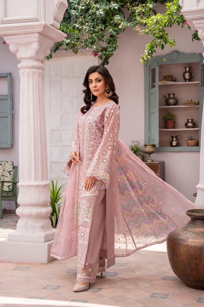 Karma Festive Embroidered Cotton Pakistani Suit KAR103 - Designer dhaage