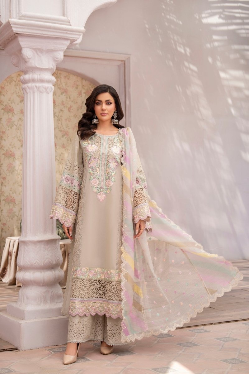 Karma Festive Embroidered Cotton Pakistani Suit KAR104 - Designer dhaage