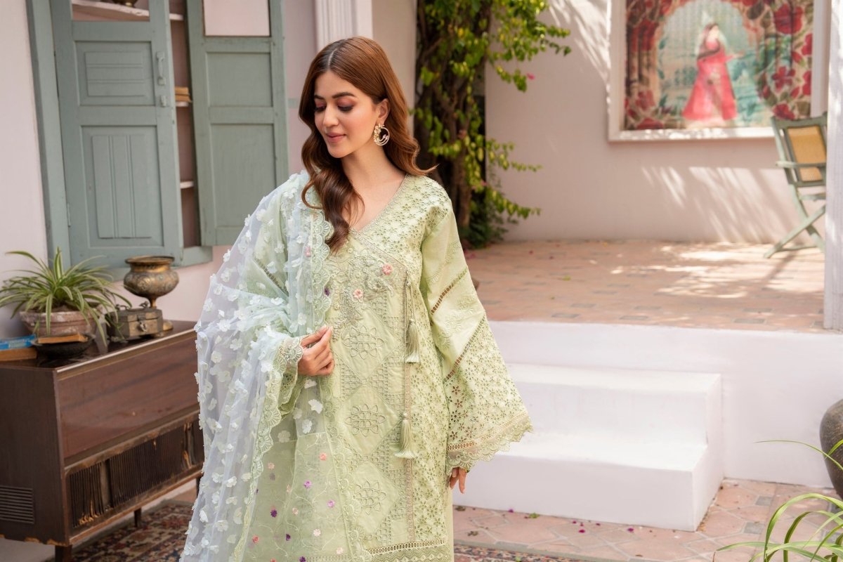 Karma Festive Embroidered Cotton Pakistani Suit KAR95 - Designer dhaage