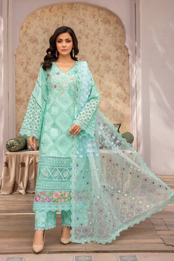 Karma Festive Embroidered Cotton Pakistani Suit KAR96 - Designer dhaage