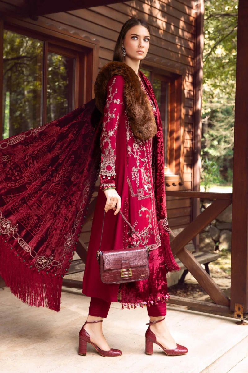 Maria B Luxury Linen Pakistani Suit MAR144 - Designer dhaage